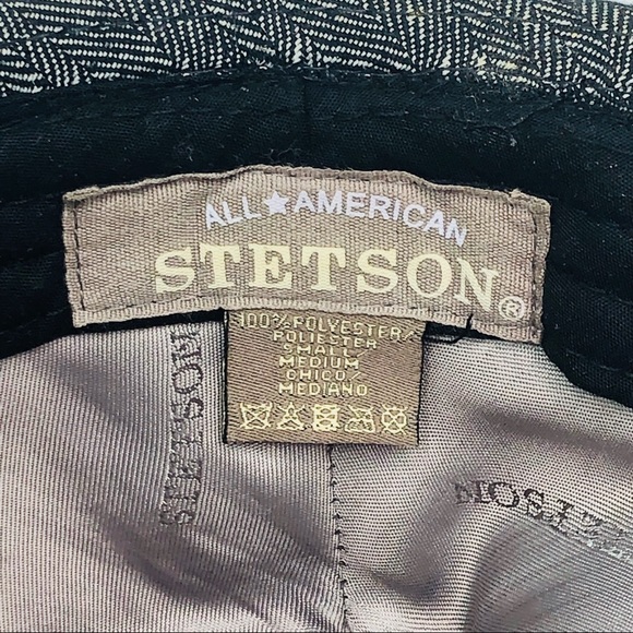 Stetson All American Fedora S-M Gray Herringbone - Picture 2 of 7